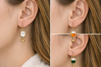 Wine Glass Charms | Glass Charms | Mixed Enamel Charms