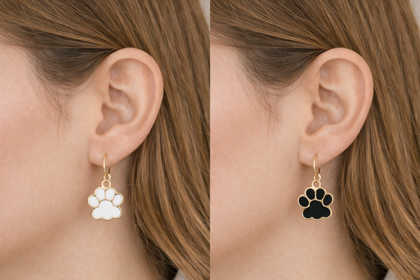 Black and White Paw Charms | Enamel Pet Charms | Mixed Enamel Charms |  Paw Charms | Star Charms  | Doge Charms