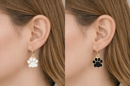 Black and White Paw Charms | Enamel Pet Charms | Mixed Enamel Charms |  Paw Charms | Star Charms  | Doge Charms