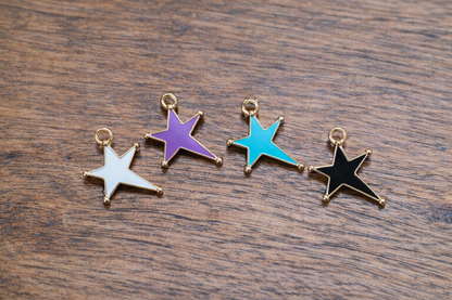 Star Charms | DIY Charms | Jewelry Making, Charm | Mixed Enamel Star Charms