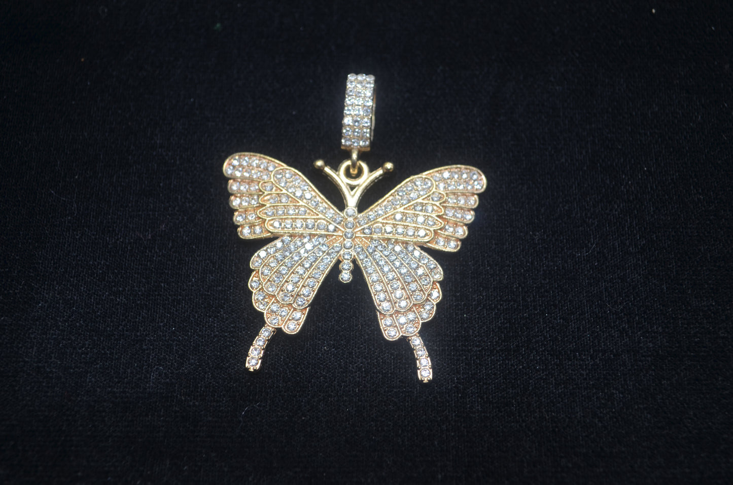 Stone  Big Butterfly Gold Skull Charms