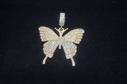 Stone  Big Butterfly Gold Skull Charms