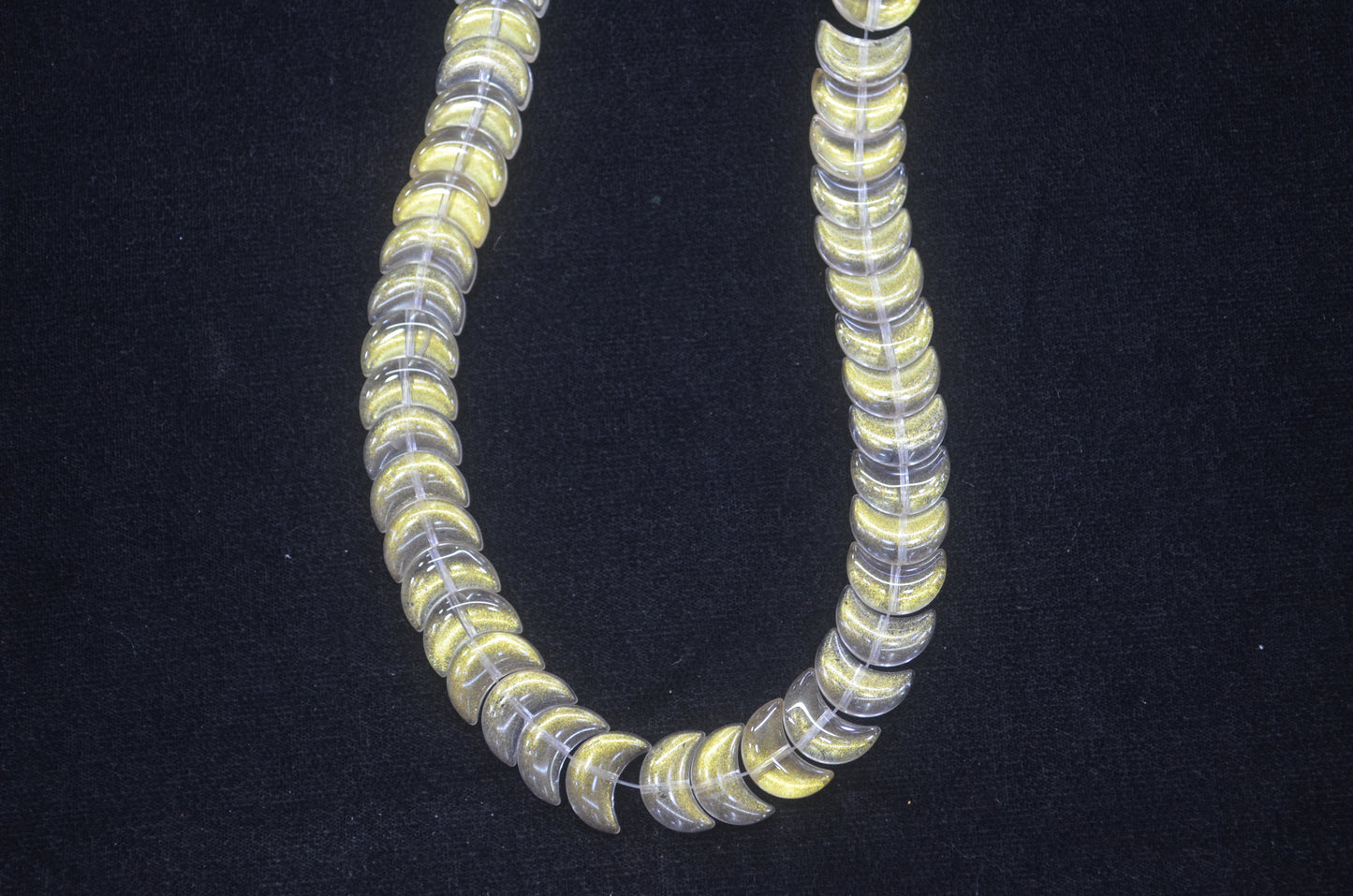 Glass Moon Beads 40 Pcs