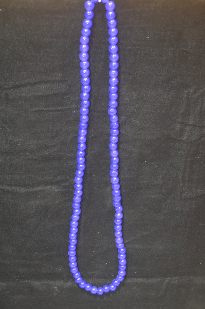 Dark Blue glass beads 8mm - (Pack of 5)