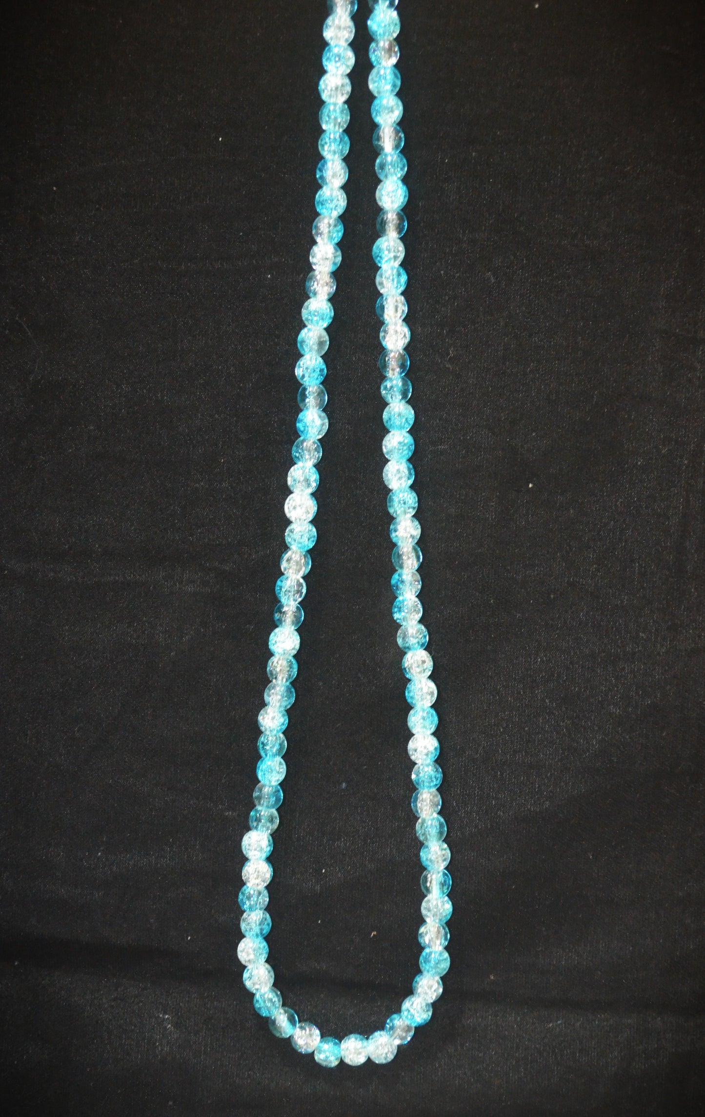 Dual-tone color Crackle Glass Beads - 26cm Strings, Pack of 5