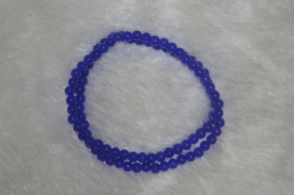 Dark Blue glass beads 8mm - (Pack of 5)