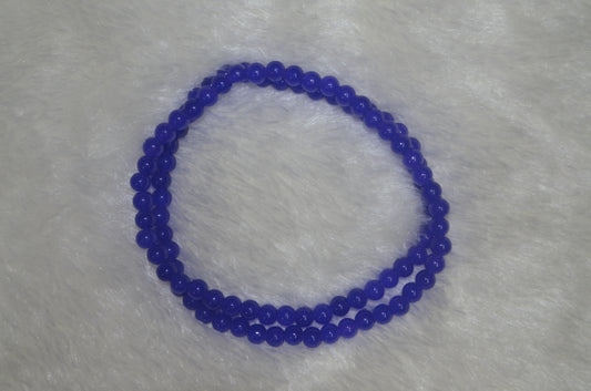 Dark Blue glass beads 8mm - (Pack of 5)