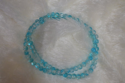 Dual-tone color Crackle Glass Beads - 26cm Strings, Pack of 5