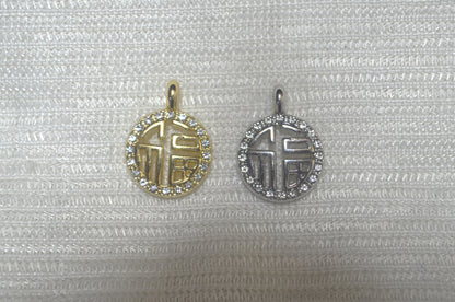 Anti-Tarnish Round charm - Available in Gold & Silver