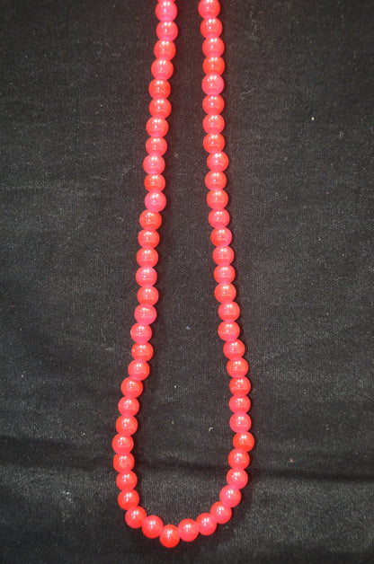 Red glass beads 8mm - (Pack of 5)