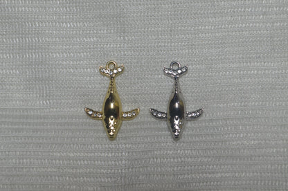 Anti-Tarnish baby whale Charm - Available in Gold & Silver