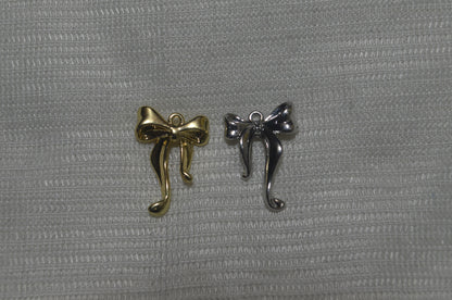 Anti-Tarnish Bow charm - Available in Gold & Silver