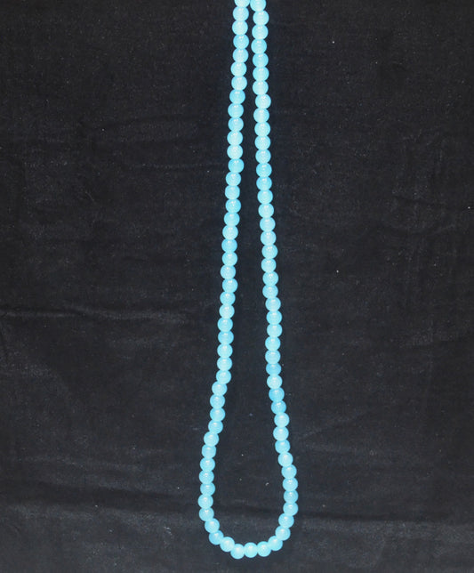 Sky Blue glass beads 8mm - (Pack of 5)