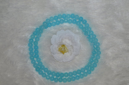 Sky Blue glass beads 8mm - (Pack of 5)