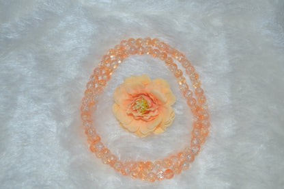 Dual-tone color Crackle Glass Beads - 26cm Strings, Pack of 5
