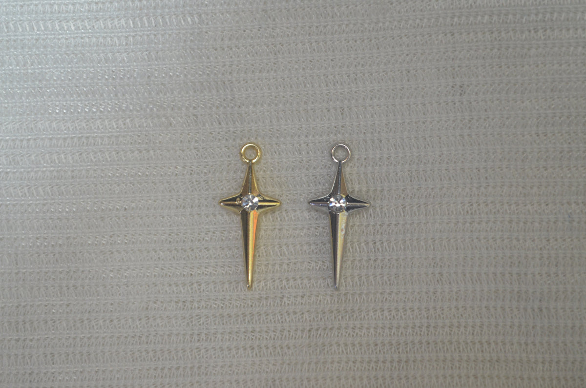 Anti-Tarnish Small Cross Charm - Available in Gold & Silver