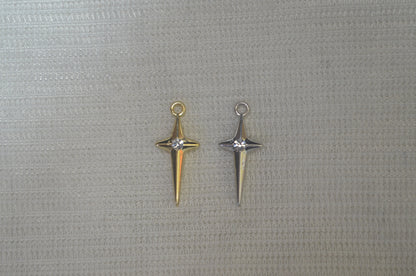 Anti-Tarnish Small Cross Charm - Available in Gold & Silver