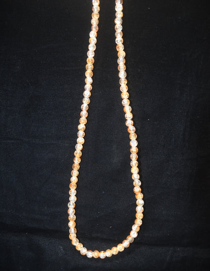 Dual-tone color Crackle Glass Beads - 26cm Strings, Pack of 5