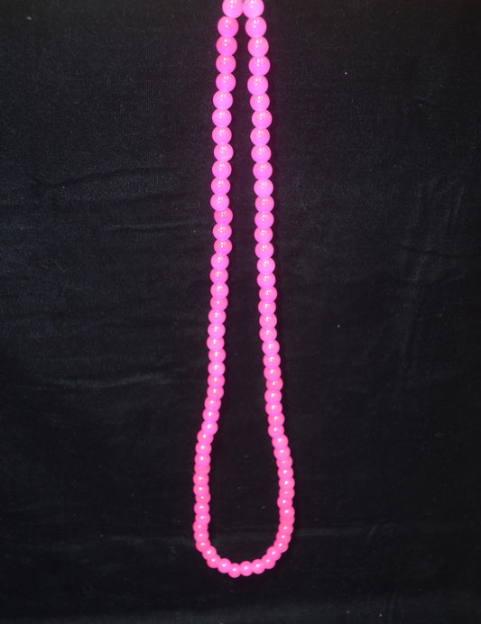 Baby Pink glass beads 8 mm (Pack of 5)