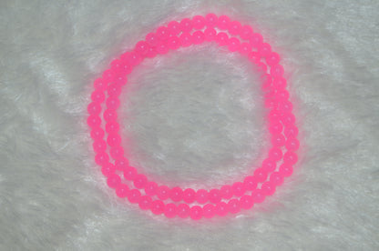 Baby Pink glass beads 8 mm (Pack of 5)