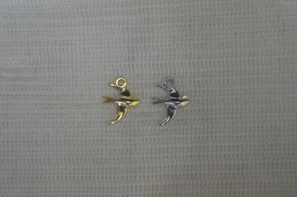 Anti-Tarnish Bird charm - Available in Gold & Silver