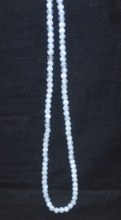 Dual-tone color Crackle Glass Beads - 26cm Strings, Pack of 5