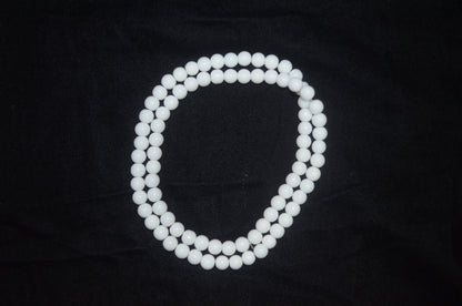 White glass beads 8 mm (Pack of 5)