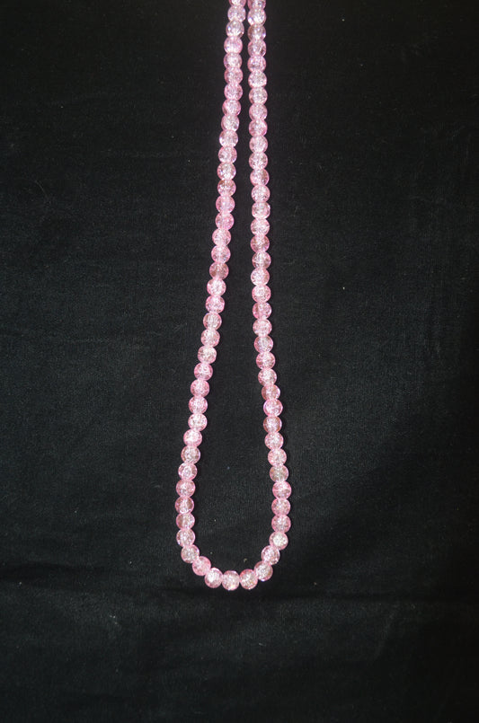 Crackle Glass Beads - 26cm Strings, Pack of 5