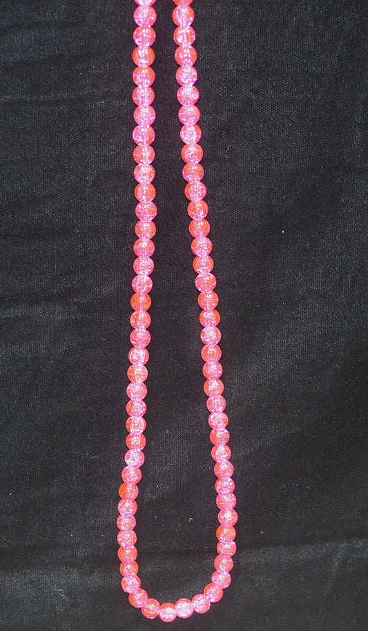 Crackle Glass Beads - 26cm Strings, Pack of 5