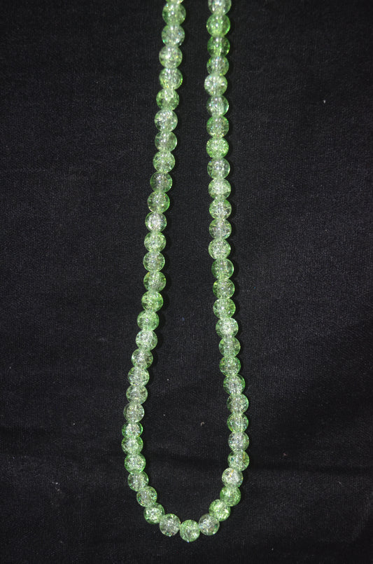 Crackle Glass Beads - 26cm Strings, Pack of 5