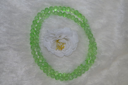 Crackle Glass Beads - 26cm Strings, Pack of 5