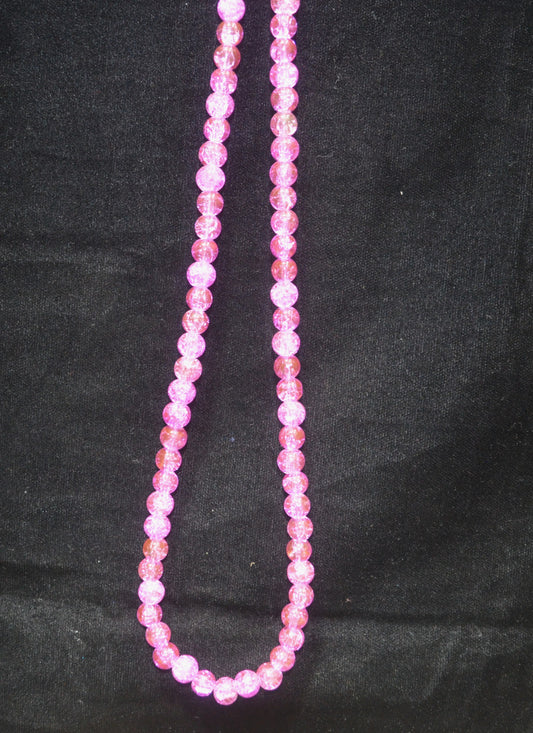 Crackle Glass Beads - 26cm Strings, Pack of 5