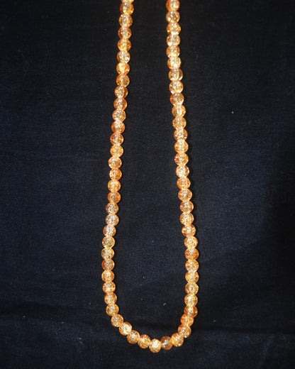 Crackle Glass Beads - 26cm Strings, Pack of 5
