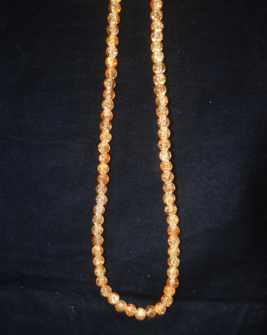 Crackle Glass Beads - 26cm Strings, Pack of 5