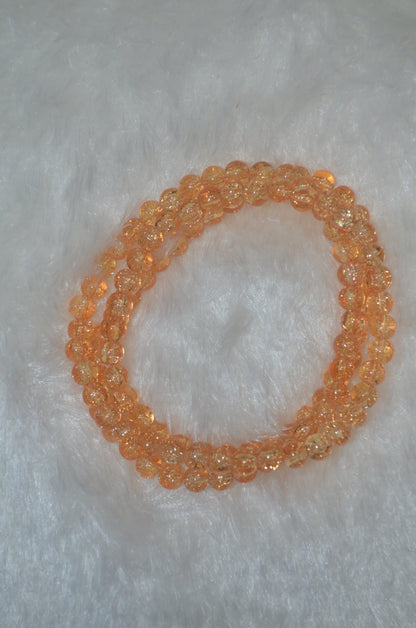 Crackle Glass Beads - 26cm Strings, Pack of 5