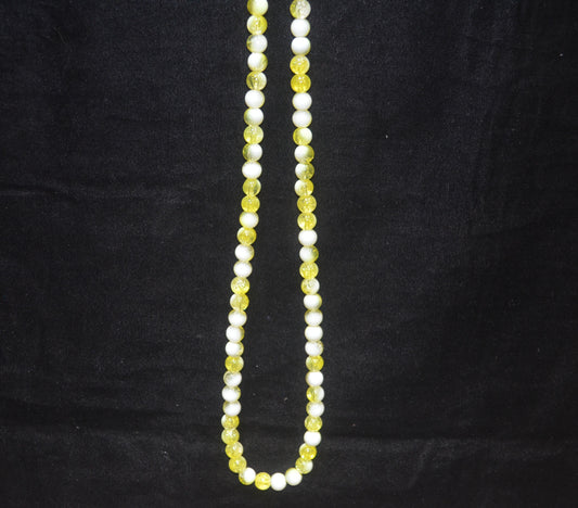 Dual-tone color Crackle Glass Beads - 26cm Strings, Pack of 5