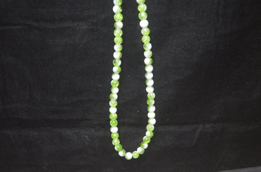 Dual-tone color Crackle Glass Beads - 26cm Strings, Pack of 5