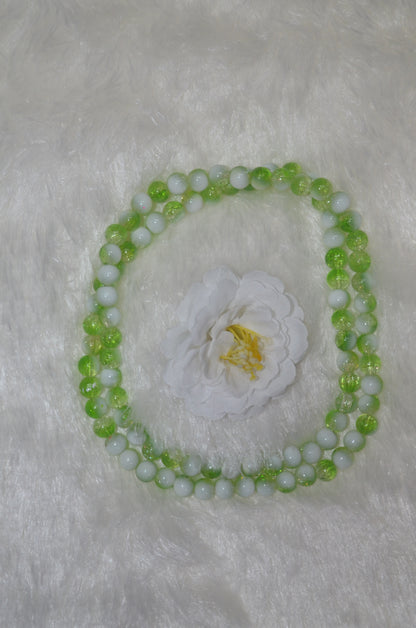 Dual-tone color Crackle Glass Beads - 26cm Strings, Pack of 5