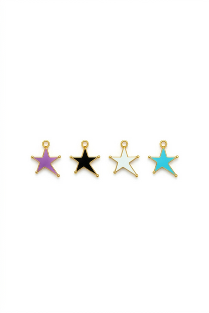 Star Charms | DIY Charms | Jewelry Making, Charm | Mixed Enamel Star Charms