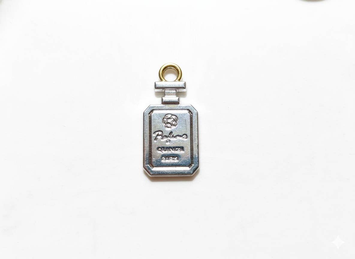 NAGNESHI Elegant Silver Perfume Bottle Pendants Charms Metal Pendant for Jewelry Making