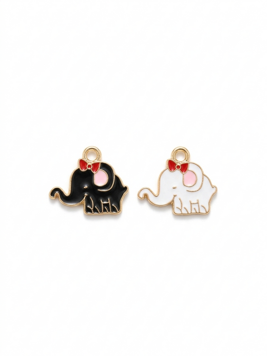 NAGNESHI Baby Elephant Enamel Charms for Jewelry Making, DIY Earrings, Bracelets, Necklaces, Keychain and Crafts