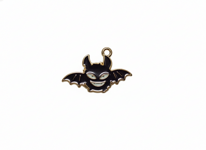 NAGNESHI Grinning Bat Enamel Charms Metal Pendant for Jewelry Making