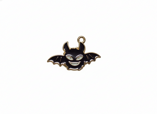 NAGNESHI Grinning Bat Enamel Charms Metal Pendant for Jewelry Making