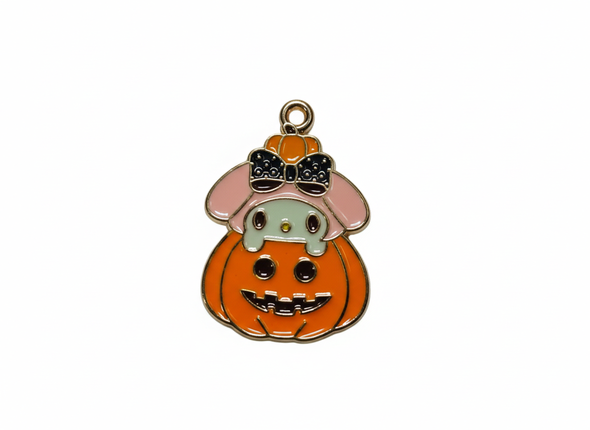 NAGNESHI Character Pumpkin Enamel Charms Metal Pendant for Jewelry Making