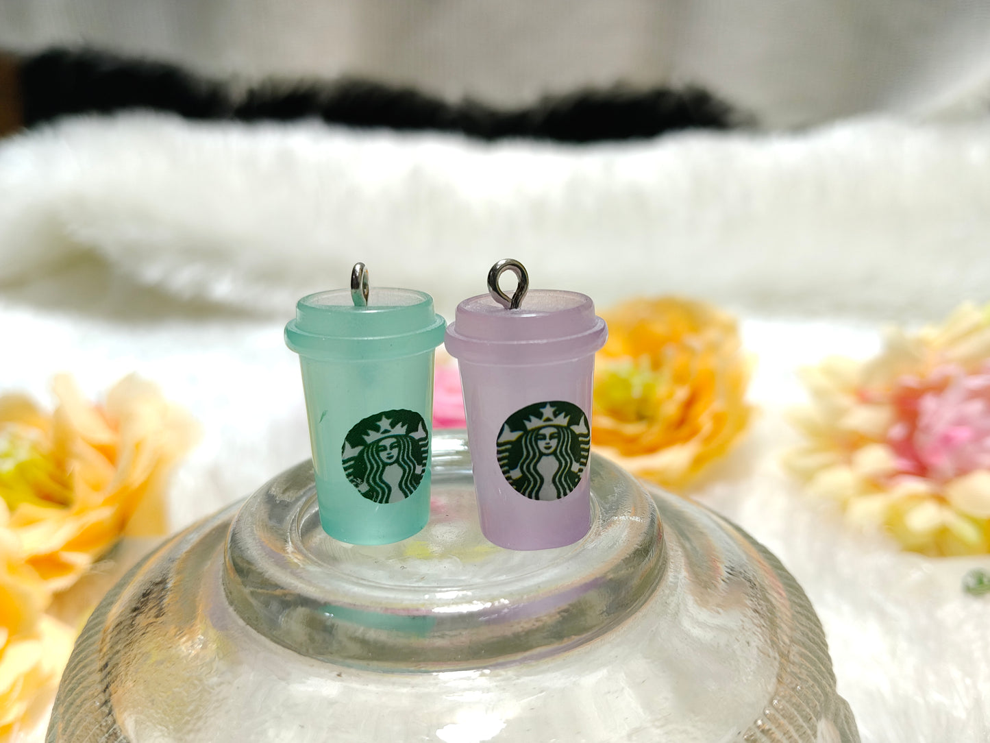 Mini Coffee Drink Charms Pack of 10