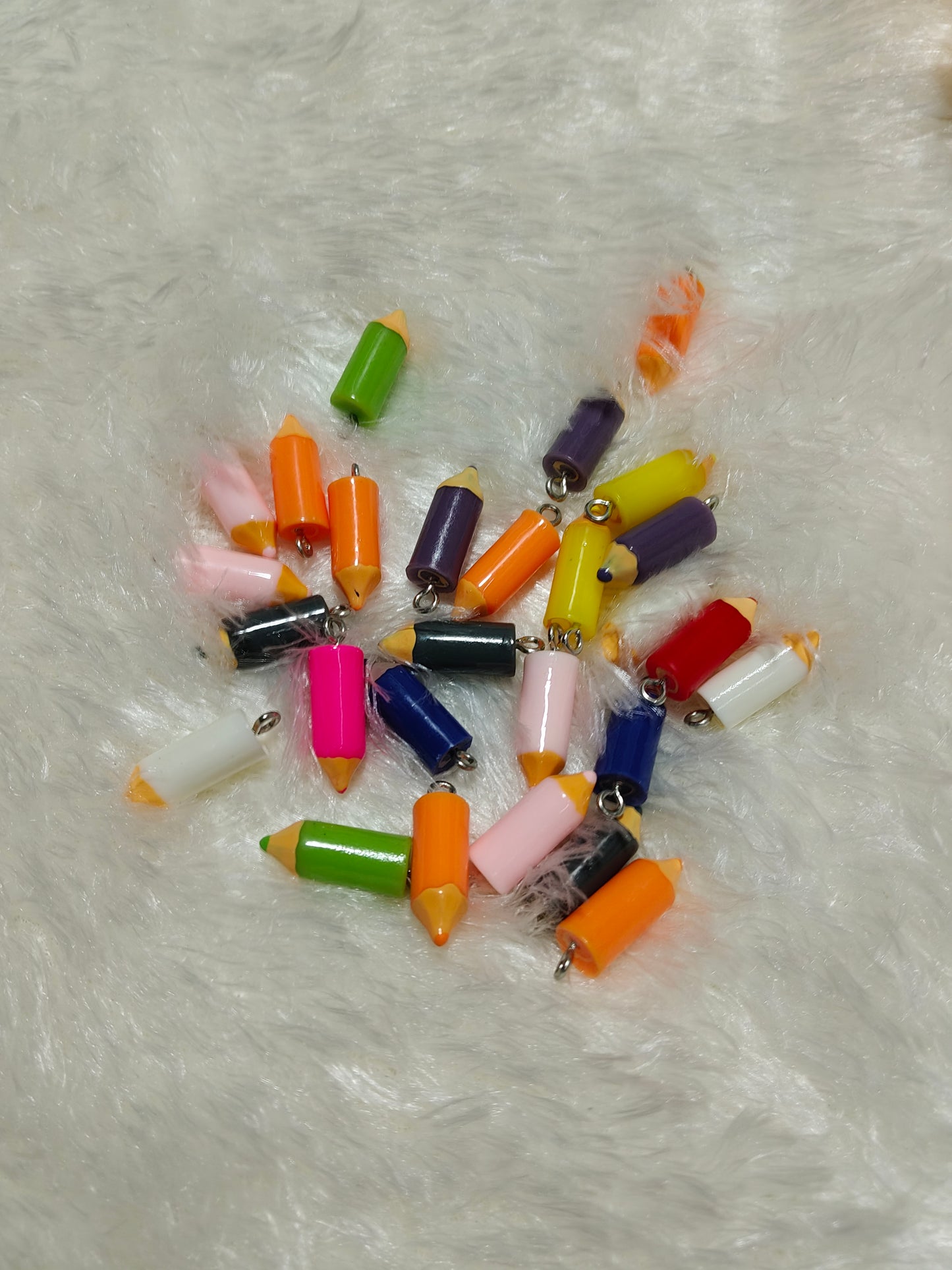 Colorful Pencil Charms Set - Pack of 10