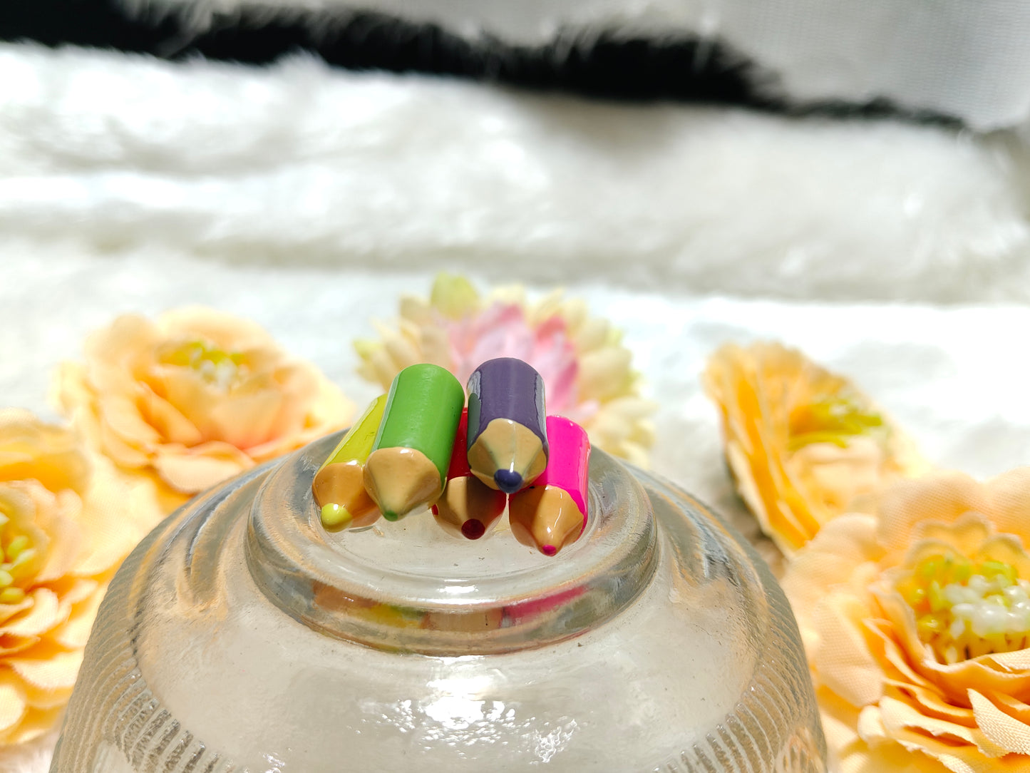 Colorful Pencil Charms Set - Pack of 10