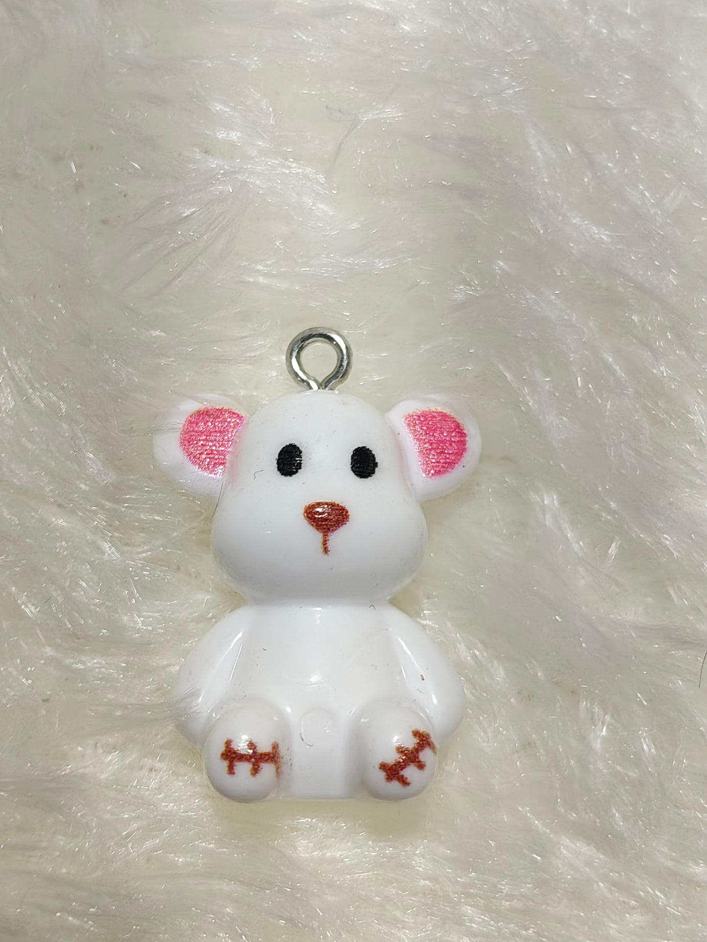 Mini 'LOVE' Teddy Bear Pendant Charm. Comes with pack of 7