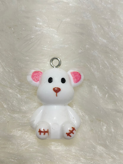Mini 'LOVE' Teddy Bear Pendant Charm. Comes with pack of 7