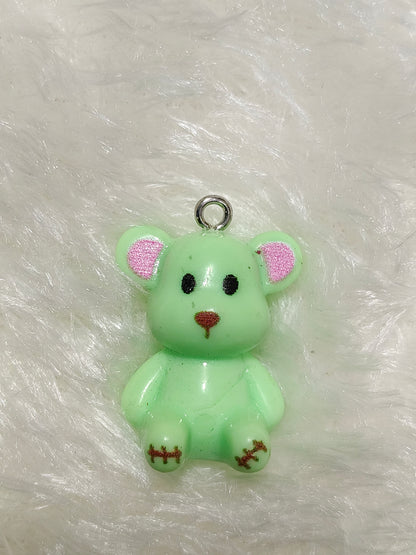 Mini 'LOVE' Teddy Bear Pendant Charm. Comes with pack of 7